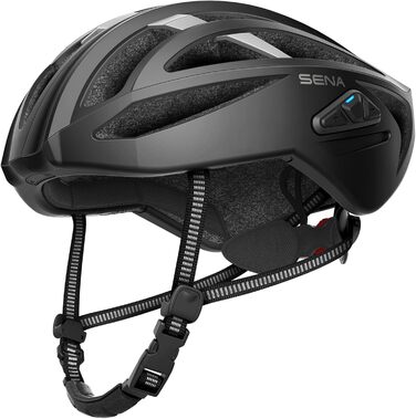 Велосипедний шолом Sena R2 EVO Mesh Intercom для дорослих, матовий чорний, розмір M, розумний, для дороги