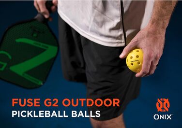 ONIX Pickleball м'ячі Fuse G2 Outdoor жовті, 6 штук