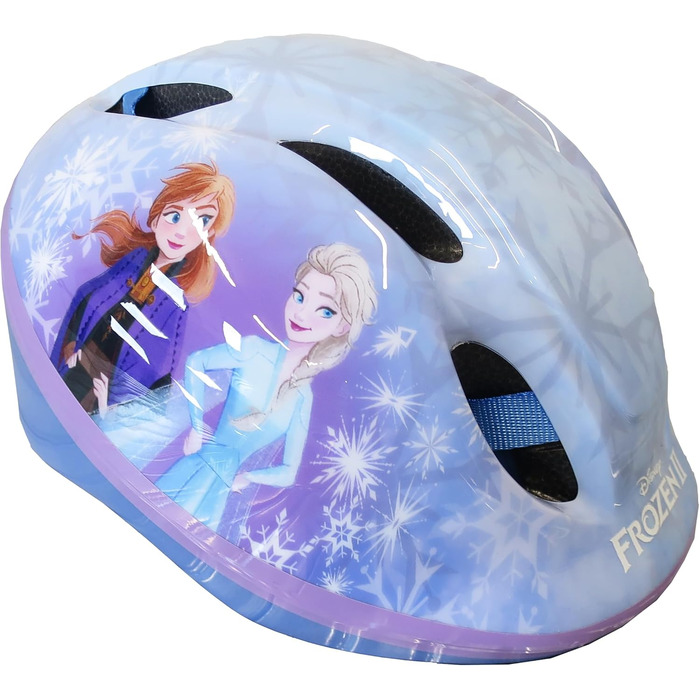 Дитячий велосипед Atlas Frozen 12 дюймів для дівчаток, з кошиком, ляльковим сидінням, захисними крилами та шоломом, блакитний