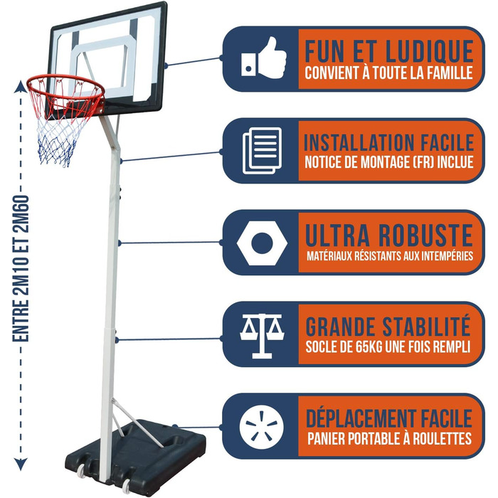 Захисний щит для баскетбольного кільця BUMBER E-Giant Charlotte, унісекс, дитячий, сірий/чорний