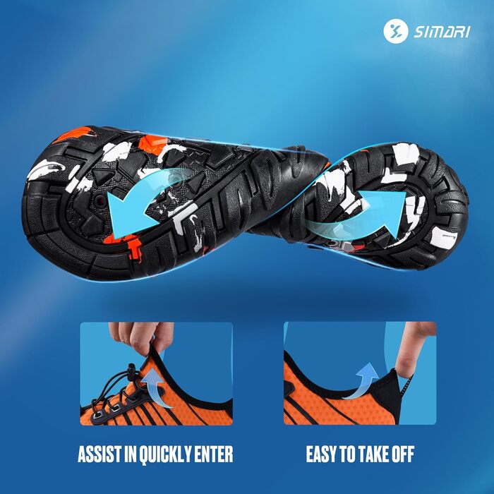 Водні черевики SIMARI WP001 для жінок та чоловіків, швидковисихаючі, для плавання, дайвінгу, серфінгу, йоги та відпочинку на природі