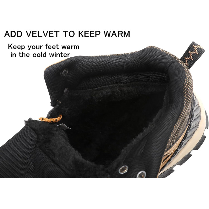 Черевики зимові чоловічі Arrigo Bello: зимові чоботи, трекінгові черевики, водонепроникні, теплі, з антиковзкою підошвою, розмір 41-46, колір: коричневий