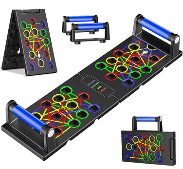 Дошка для віджимань 24 в 1, багатофункціональна, складна, портативна, для фітнесу, тренувань, розвитку м'язів, для чоловіків та жінок