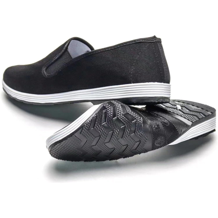 Тай-чи взуття, традиційне китайське кунг-фу взуття з тенту, старі пекінські взуття для бойових мистецтв, чорна гумова підошва, унісекс 38 EU