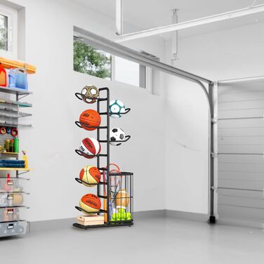 Стійка для зберігання спортивного інвентарю 7-Ball, 146 см (чорна)