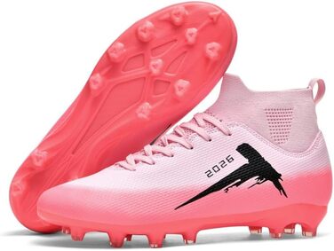 Футбольні черевики для чоловіків, професійні, для штучного газону, легкі, для тренувань, дитячі, зі штифтами, для спорту на відкритому повітрі, рожеві, розмір 40 EU