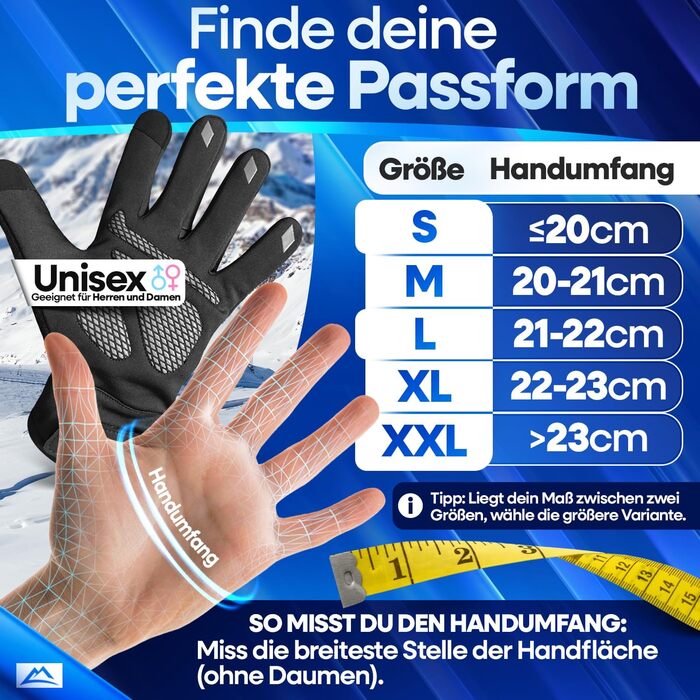 Велосипедні рукавички Nextcover® Winter для чоловіків та жінок TheroShield 2.0 I Унісекс, розмір S-XXL I Водонепроникні та теплі зимові рукавички для велосипеда