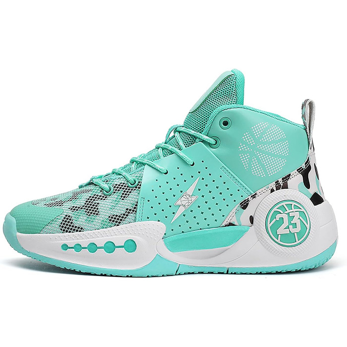 Чоловічі баскетбольні кросівки для занять спортом, великі розміри 36-39 EU (G8810 White Green)