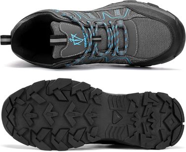 Черевики для хайкінгу чоловічі, дихаючі, трекінгові, легкі та з антиковзаючою підошвою, для трейлраннінгу та активного відпочинку на природі, блакитні, 47 EU