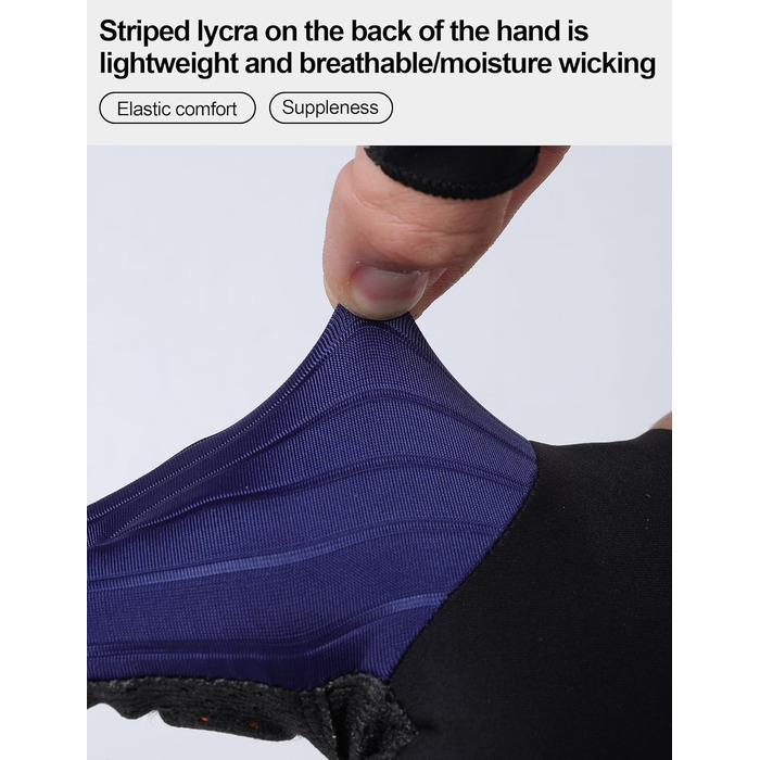 Велосипедні рукавички Ameda: тонкі літні, дихаючі, з нековзким покриттям для шосейних та гірських велосипедів. Для чоловіків та жінок, зелені (M, Синій)