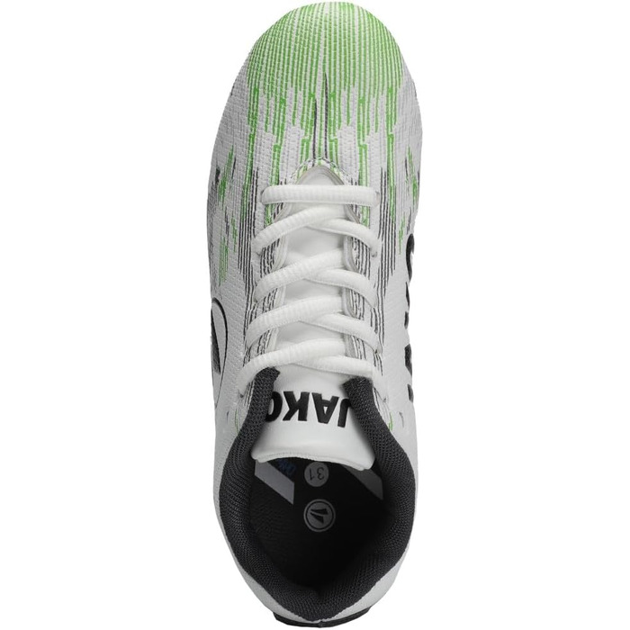 Дитячі футбольні бутси JAKO Stepover (37 EU, білий, неоновий зелений)