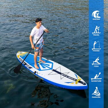 Надувний SUP Борд Tuxedo Sailor Stand Up Paddle Board з преміум аксесуарами для дорослих та підлітків