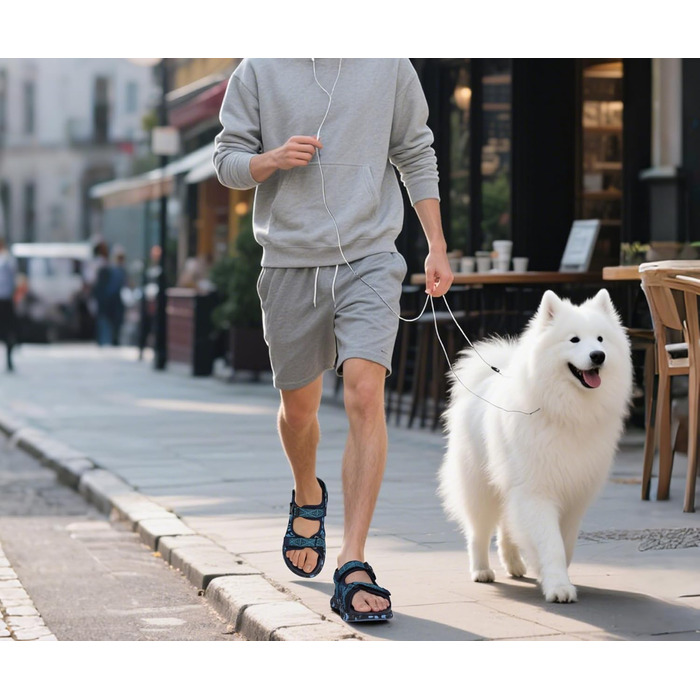 Чоловічі сандалі Oncaі Wandersandalen: ортопедичні трекінгові сандалі для відпочинку та спорту, блакитні, розмір 43 EU