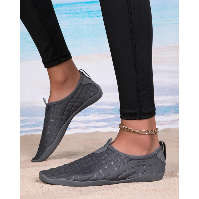 Водні шкарпетки для плавання та відпочинку на пляжі, чоловічі та жіночі (42/42.5 EU, сірий)