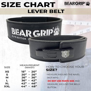 Пояс для пауерліфтингу BEAR GRIP Power Belt Elite Edition, преміум, подвійний, для важкої атлетики