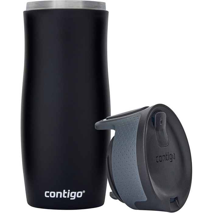 Термокухоль Contigo West Loop Autoseal 470 мл, нержавіюча сталь, для подорожей, чорний