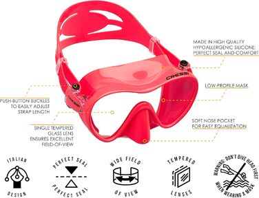 Набір для дайвінгу Cressi: маска F1 та суха трубка Supernova Dry, синій, італійський дизайн