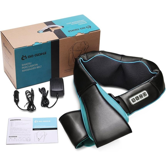 Масажер для спини, шиї та плечей Myunx Shiatsu з підігрівом - електричний 4D масажер для глибокого розминання спини, шиї та плечей. Чудовий подарунок для жінок, чоловіків, мами та тата