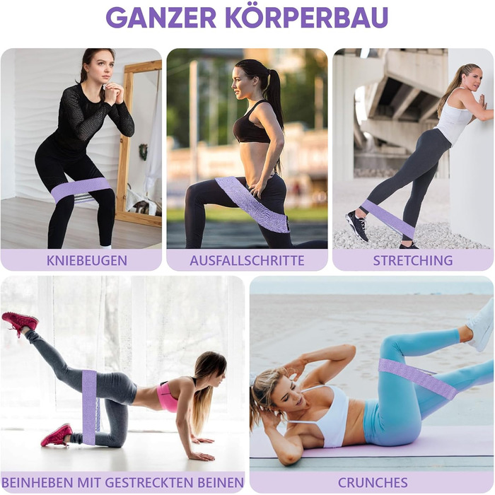 Фітнес-гумки Suright: стрічковий набір для силових тренувань, йоги та фітнесу (3 кольори)