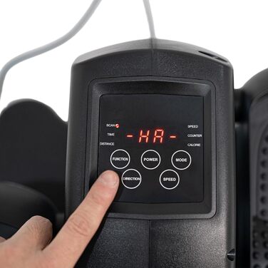 Електричний міні-еліптичний тренажер TaNeHaKi під стіл з LCD-екраном і пультом для літніх людей, 5 швидкостей, 60 Вт, синій/чорний