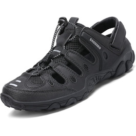 Чоловічі та жіночі сандалі SAGUARO: зручні, дихаючі, для активного відпочинку, туризму та трекінгу, чорного кольору, 46 EU