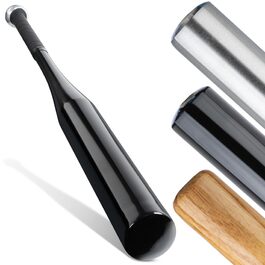 Бейсбольна бита Heldenwerk з дерева або алюмінію - Нековзне руків'я - Міцна конструкція, 31 дюйм, чорний (алюміній)