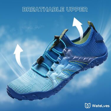 Чоботи для плавання WateLves: чоловічі та жіночі, для пляжу, води, серфінгу, 42 EU, темно-синій