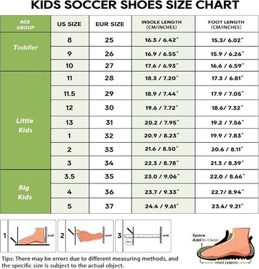 Дитячі футбольні бутси JABASIC для твердого поля, шипові, для хлопчиків та дівчаток, 30 EU, помаранчево-лаймовий колір
