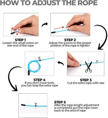 Стрибкове канат Edifit для фітнесу та боксу, 3 метри, регульована ручка 165 мм (червоний та сірий)