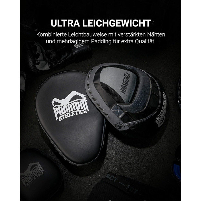 Набір боксерських подушок Phantom Athletics Pratzen - 2 шт. чорний/сірий