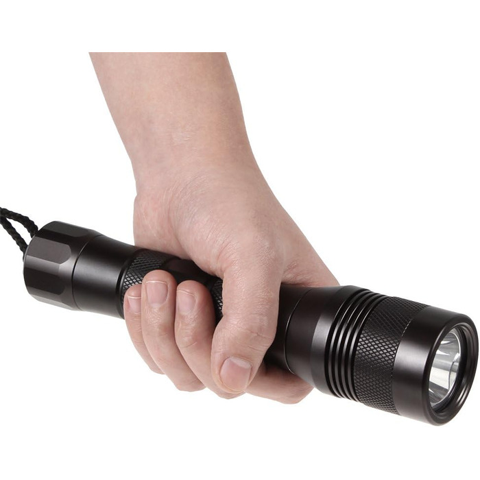 Підводний ліхтар SecurityIng® 1000Lm, 150M, водонепроникний LED, професійний (3 x 1,5V LR14, батареї не входять)