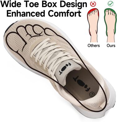 Кросівки для бігу широкі чоловічі/жіночі, зручні, дихаючі, спортивні, розмір 37-47, EU 43, бежеві