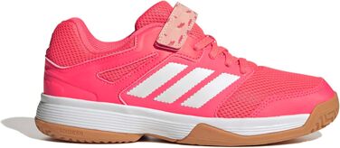 Дитячі кросівки Adidas Speedcourt Unisex для залу (розмір 35.5 EU, колір Solar Turbo Ftwr White Clear Pink)