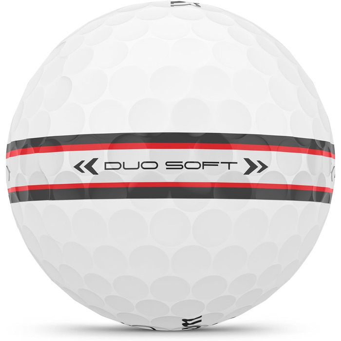 Гольф м'ячі Wilson Duo Soft, білі/червоні