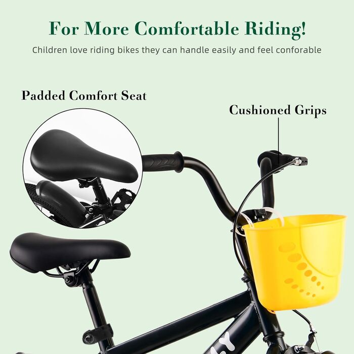 Дитяче велосипед RULLY Динозавр для хлопчиків 2-7 років, 12/14/16 дюймів, BMX, з підставкою