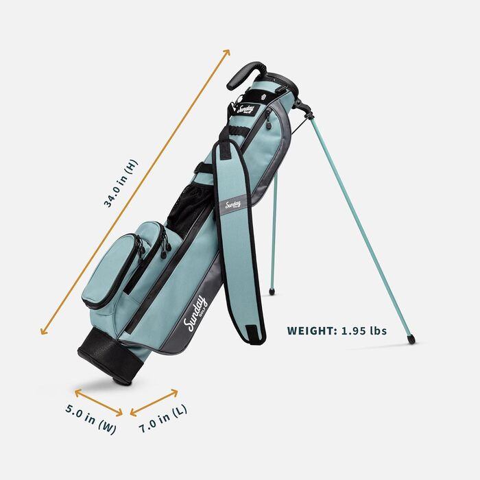 Гольф сумка Sunday Loma: легка сумка з ременем та стійкою – ідеальна для поля, Par 3 та Executive курсів