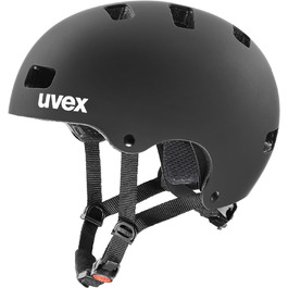 Дитячий велосипедний шолом Uvex Kid 3 CC, чорний матовий, розмір 55-58 см, міцний корпус, регульований, вентиляція