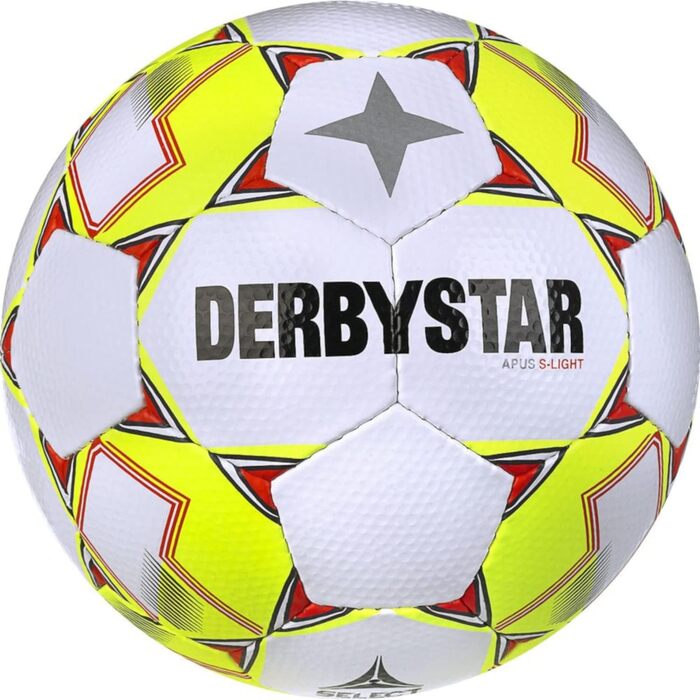 Футбольний м'яч Derbystar Apus S-Light V23, розмір 4, біло-жовтий, для підлітків, унісекс