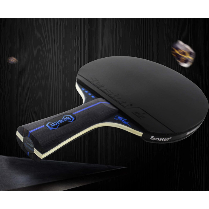 Набір тенісних столів Senston: 2 ракетки та 3 м'ячі, для 2 гравців, чорний колір