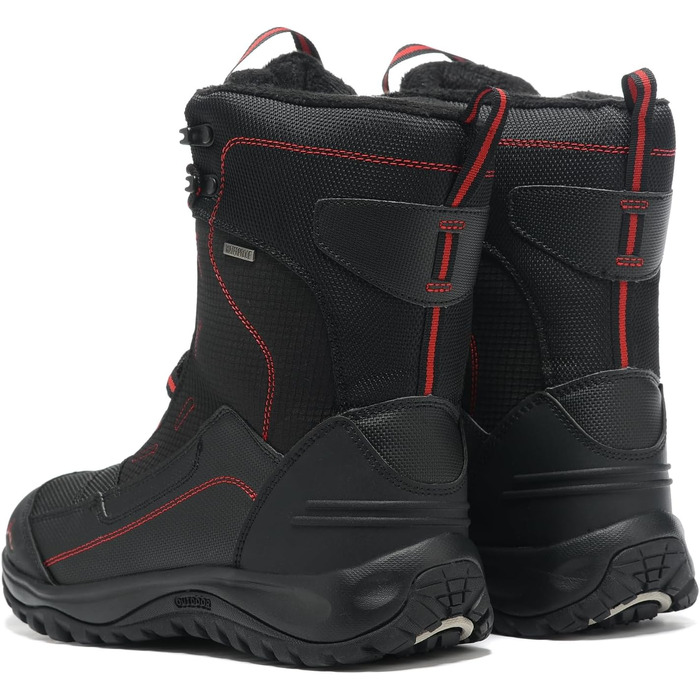 Чоловічі зимові чоботи Winter, з підкладкою з хутра, теплі, водонепроникні, розмір 43 EU, чорно-червоні