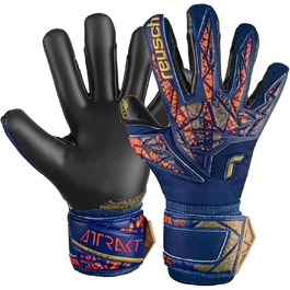 Дитячі воротарські рукавички Reusch Attrakt Gold X Junior, сині-золоті-чорні, розмір 7, унісекс