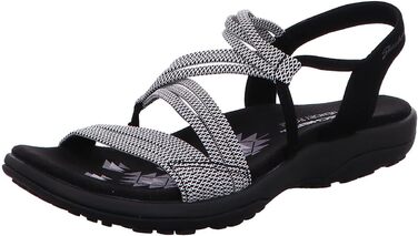 Сандлії Skechers Reggae Slim Stretch Appeal Z-gore на підборах (36 EU, чорно-білі)