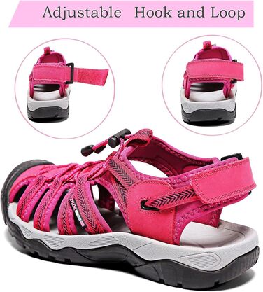 Чоловічі та жіночі шкіряні сандалії: пляжні, трекінгові, для активного відпочинку, літні, пішохідні. Розміри 36-46 (37 EU), колір рожевий