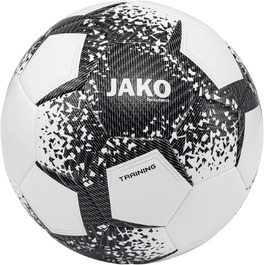 Футбольний м'яч JAKO Performance, розмір 5, біло-чорно-сірий, тренувальний