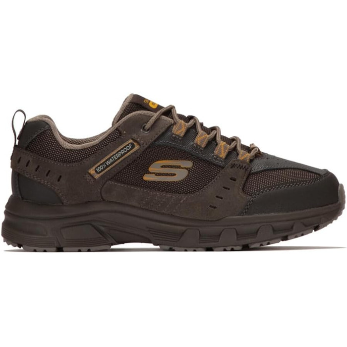 Чоловічі кросівки Skechers Vigor 2.0 для тренувань, шкіряні, з устілкою Memory Foam, коричневі (Stone Suede Synthetic Brown Trim), розмір 41.5 EU