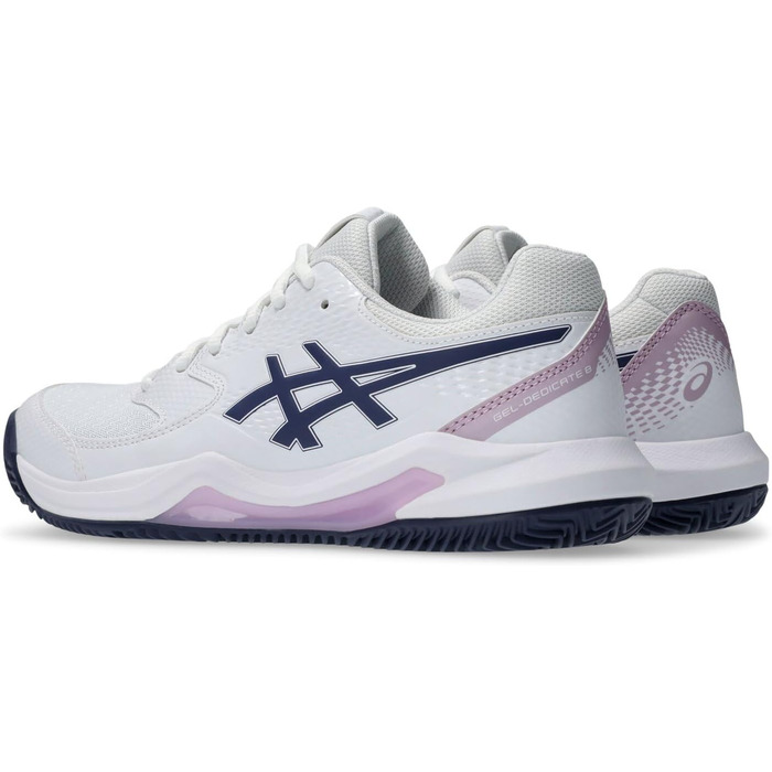 Жіночі тенісні кросівки ASICS Dedicate 8 Clay - блакитний, жовтий, білий, індиго, туманний (40.5 EU)