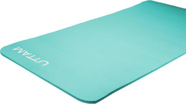 Килимок для йоги UTTAM | Товстий, багатоцільовий | Для фітнесу, стретчингу, пілатесу, дому та залу (183 x 60 см, Blaugrün)