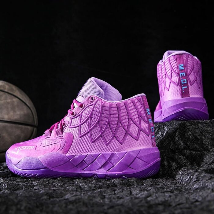 Баскетбольне взуття для чоловіків, антиковзаюче, зносостійке, модне спортивне взуття, великий розмір 40 EU, фіолетовий колір