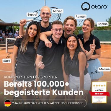 Сумка для тенісу Otaro Tennistasche 82L: для 4 ракеток, з термо-відсіком, відділенням для взуття, охолоджуючим відсіком, відділенням для ноутбука, чорна, водовідштовхувальна
