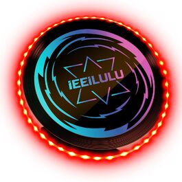 Світлодіодний фрізбі IEEILULU: LED-диск для активного відпочинку (червоний) - для дітей та дорослих, для пляжу, газону, вулиці